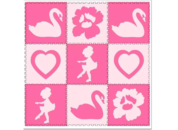 Swan Pink puzzle Eva Foam Game pad