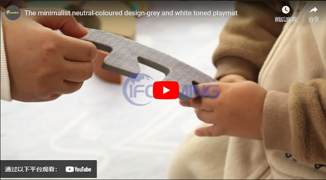 Diseño minimalista de color neutro almohadilla de juego de color gris - blanco